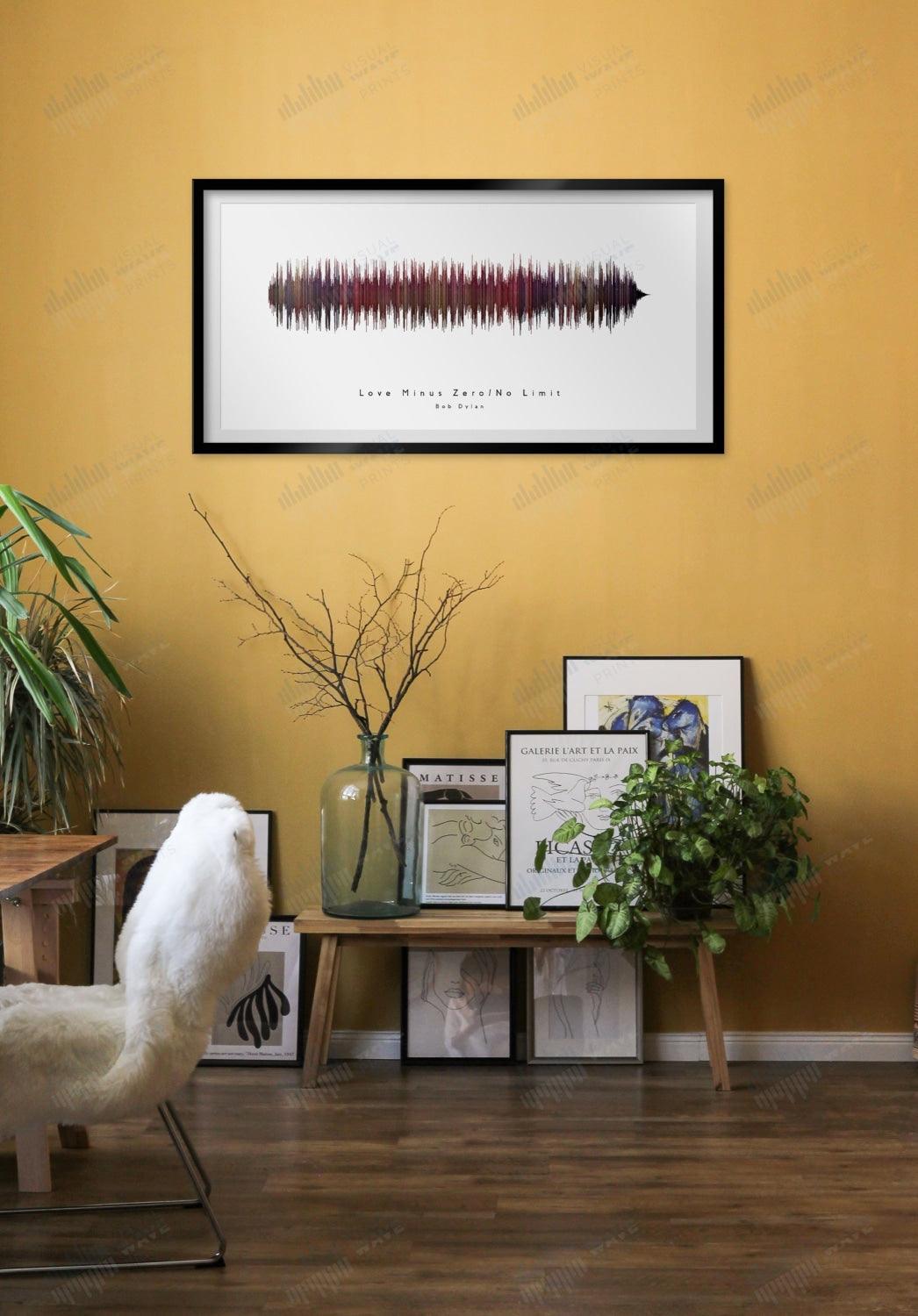 Love Minus Zero/No Limit by Bob Dylan - Visual Wave Prints