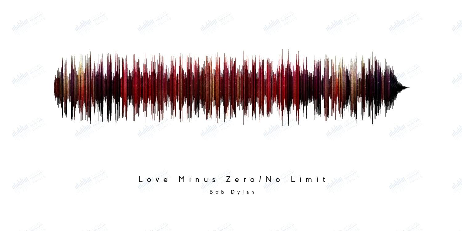 Love Minus Zero/No Limit by Bob Dylan - Visual Wave Prints