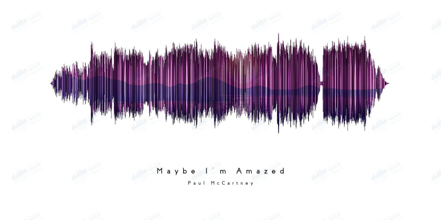 Maybe I'm Amazed by Paul McCartney - Visual Wave Prints