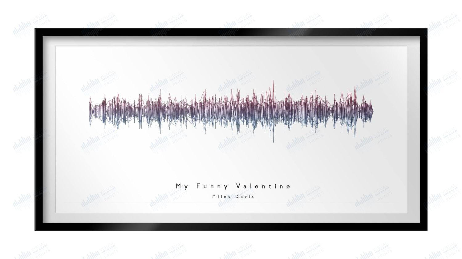 My Funny Valentine by Miles Davis - Visual Wave Prints