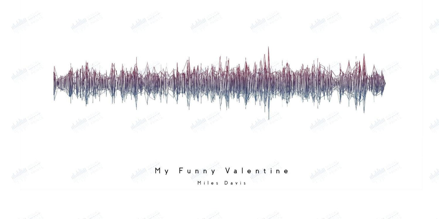 My Funny Valentine by Miles Davis - Visual Wave Prints