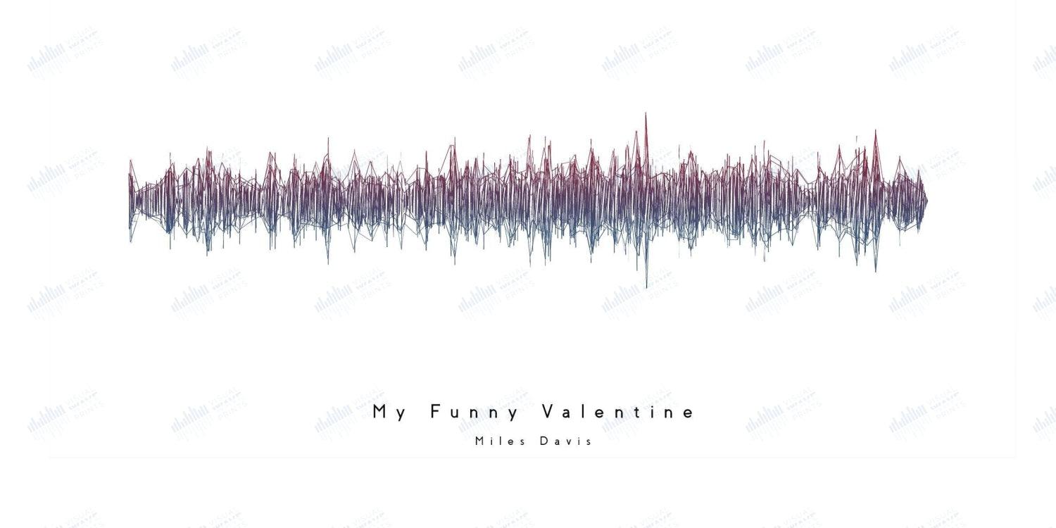 My Funny Valentine by Miles Davis - Visual Wave Prints