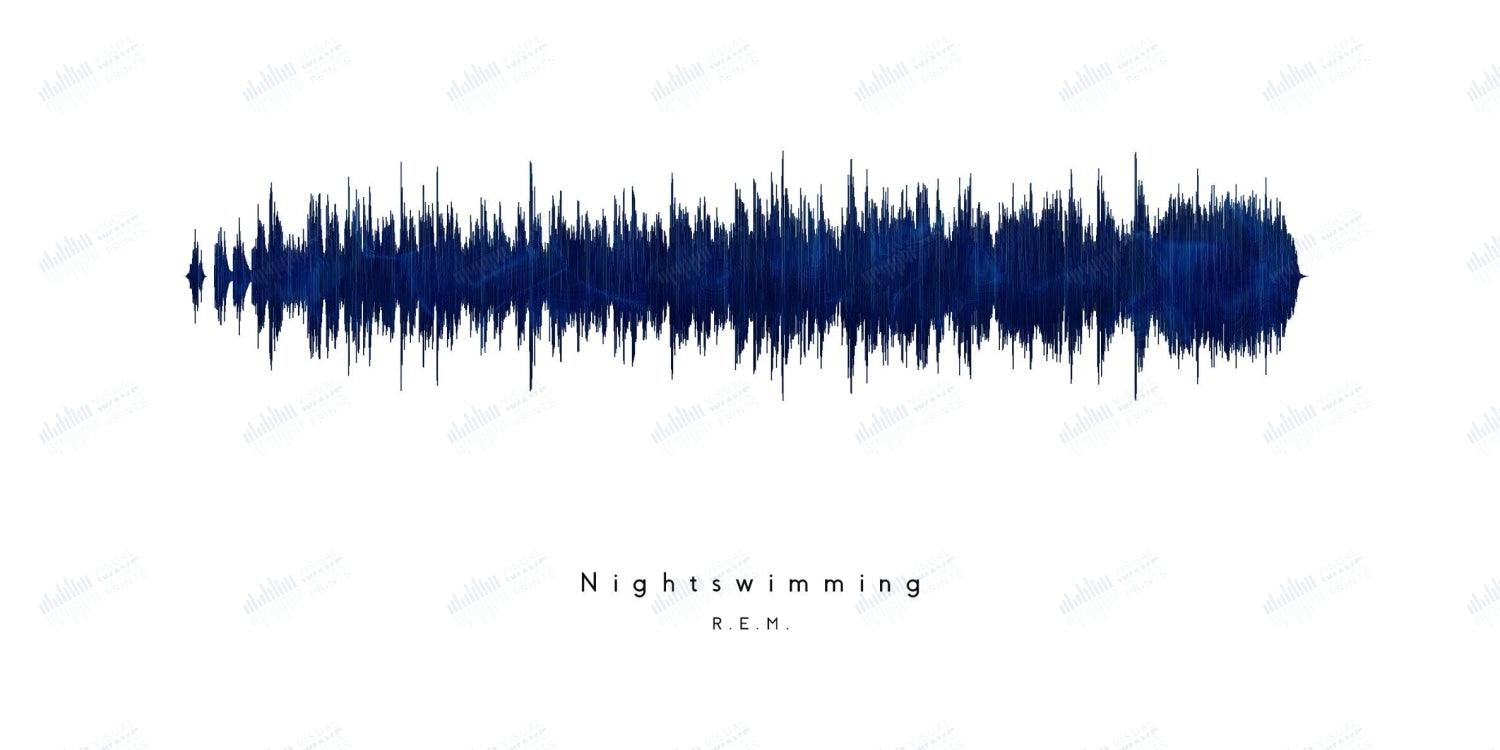 Nightswimming by R.E.M. - Visual Wave Prints