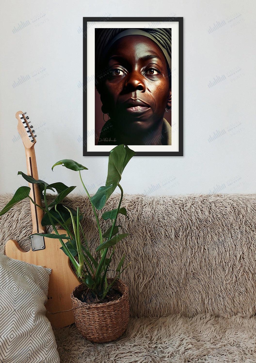 Nina Simone Original Portrait - Visual Wave Prints