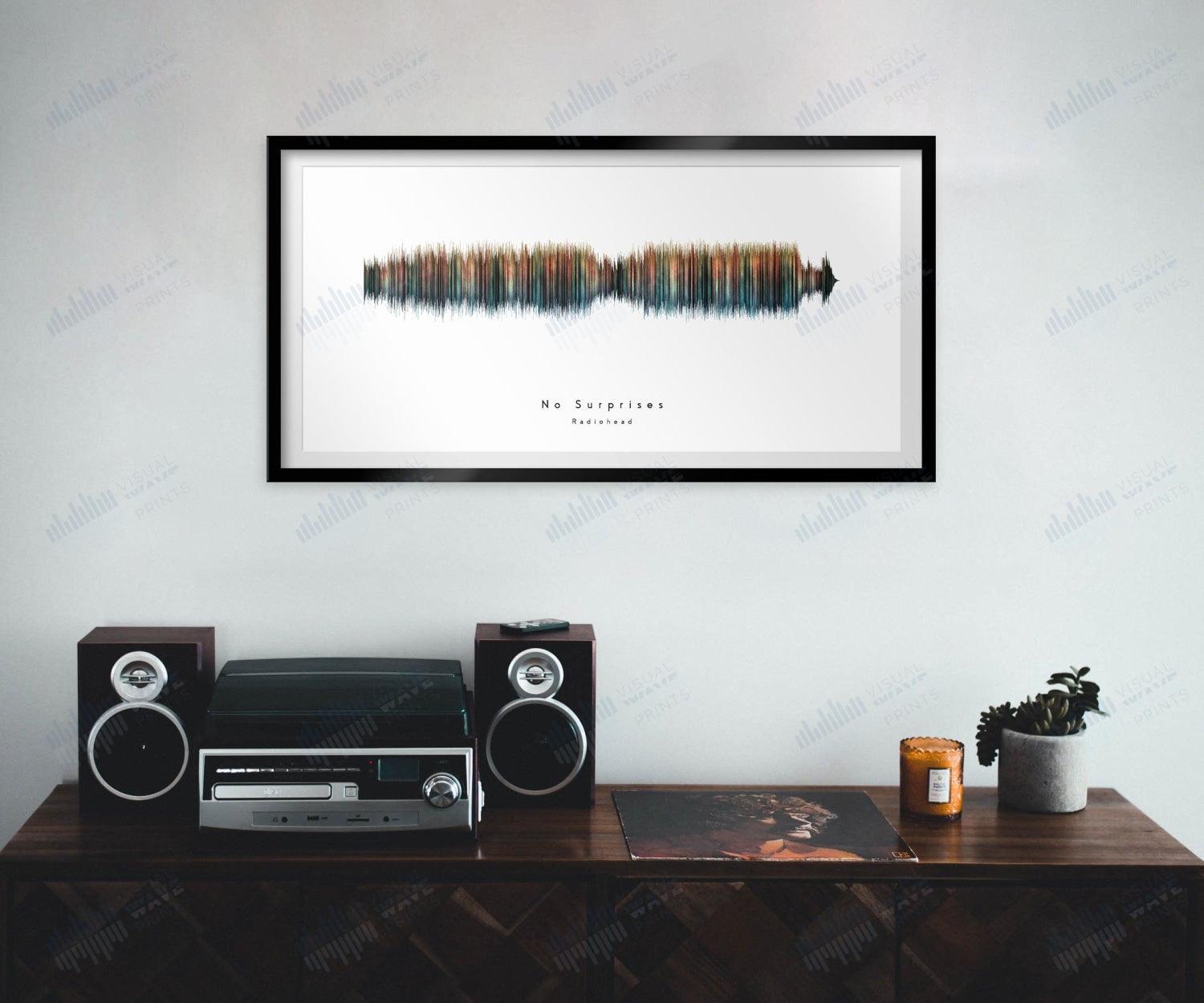 No Surprises by Radiohead - Visual Wave Prints