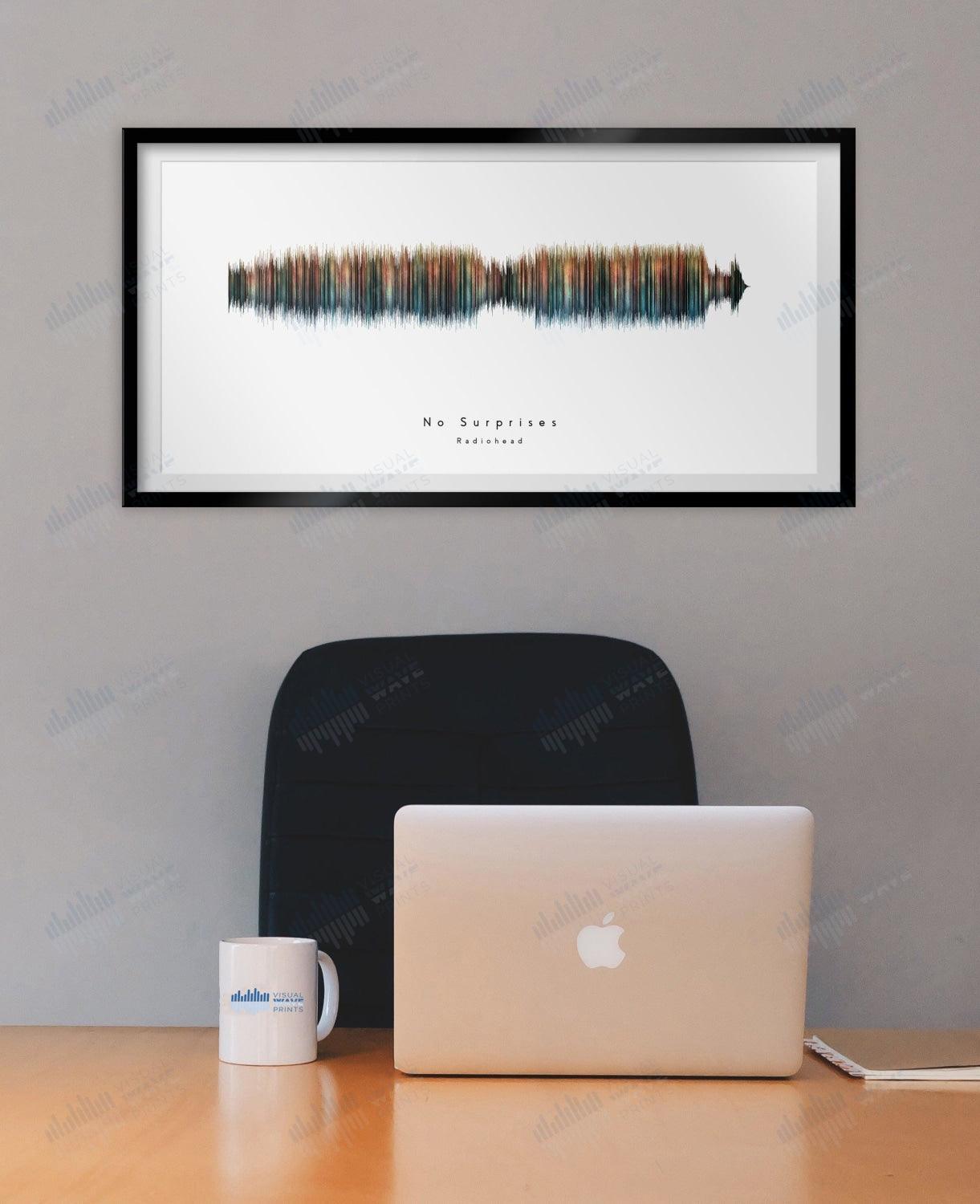 No Surprises by Radiohead - Visual Wave Prints