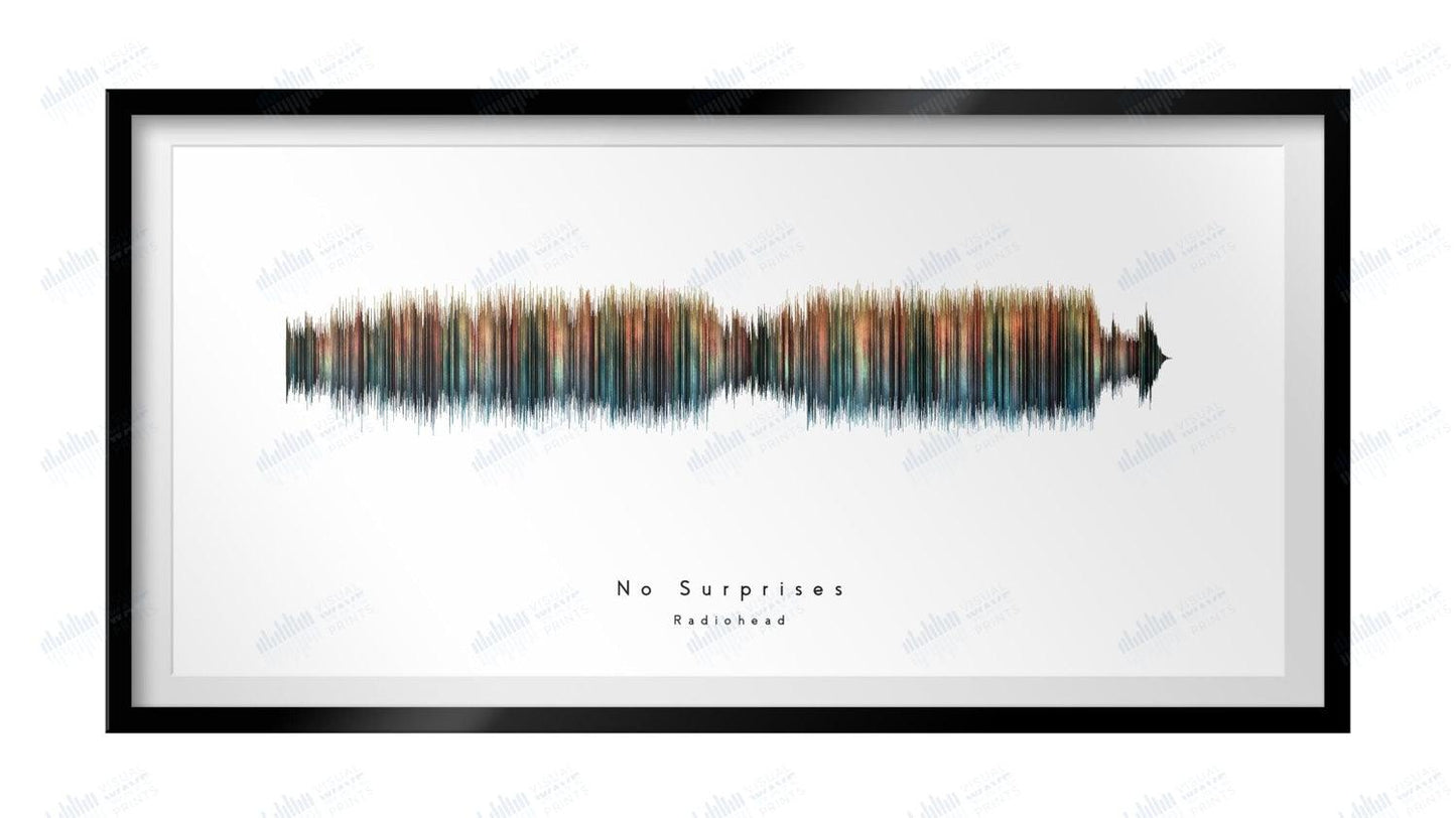 No Surprises by Radiohead - Visual Wave Prints