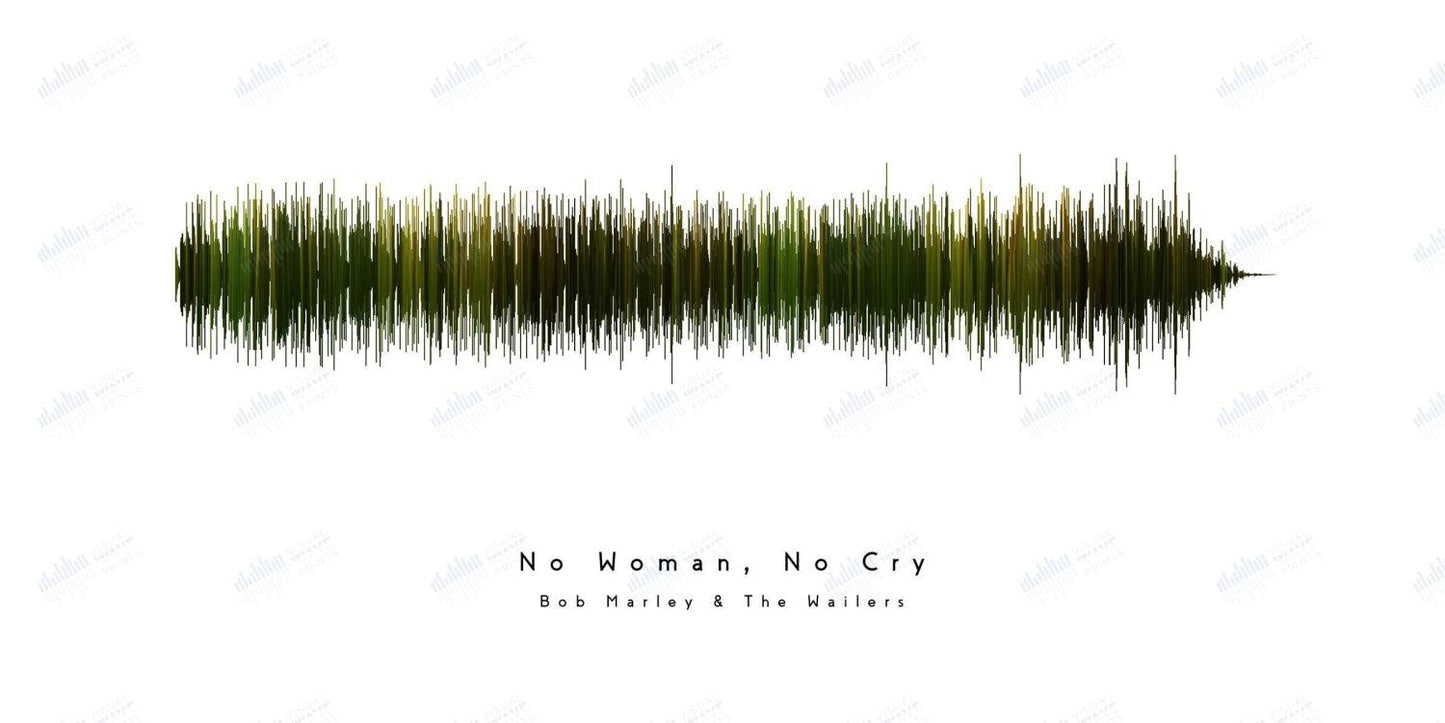 No Woman, No Cry by Bob Marley and the Wailers - Visual Wave Prints