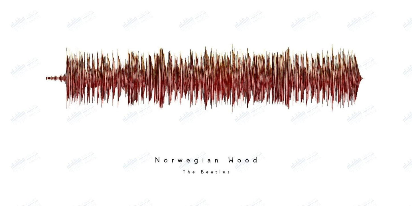 Norwegian Wood by the Beatles - Visual Wave Prints