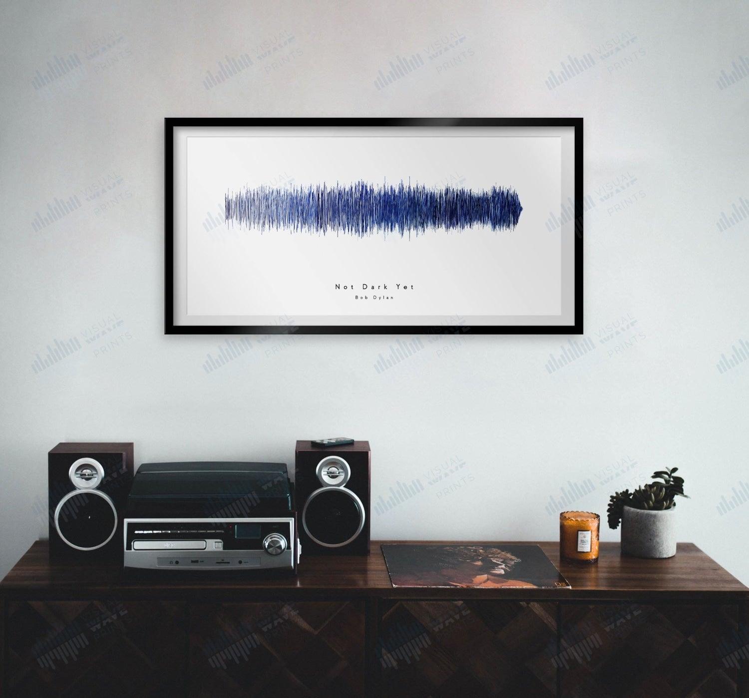 Not Dark Yet by Bob Dylan - Visual Wave Prints