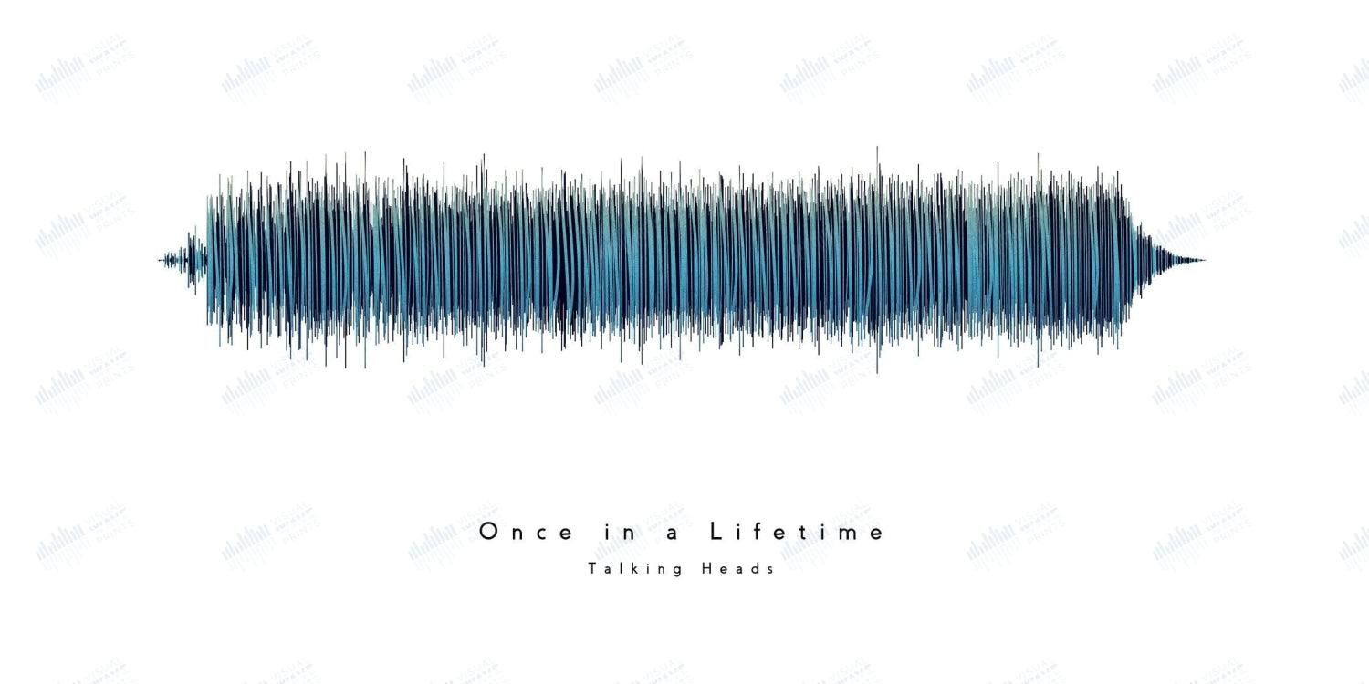 Once in a Lifetime by Talking Heads - Visual Wave Prints