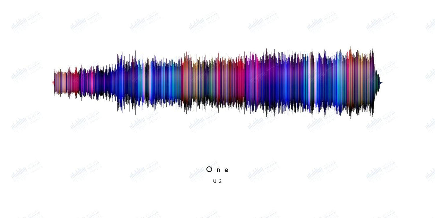 One by U2 - Visual Wave Prints