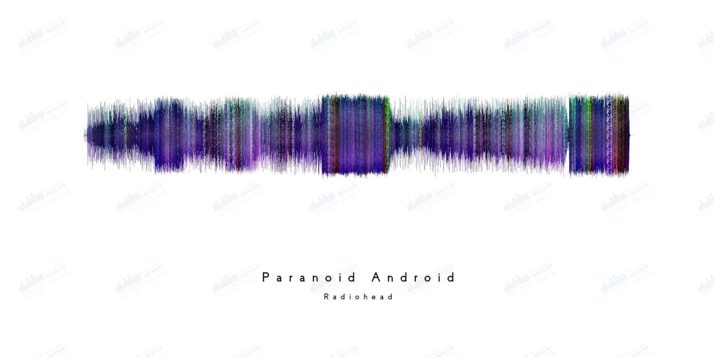 Paranoid Android by Radiohead - Visual Wave Prints