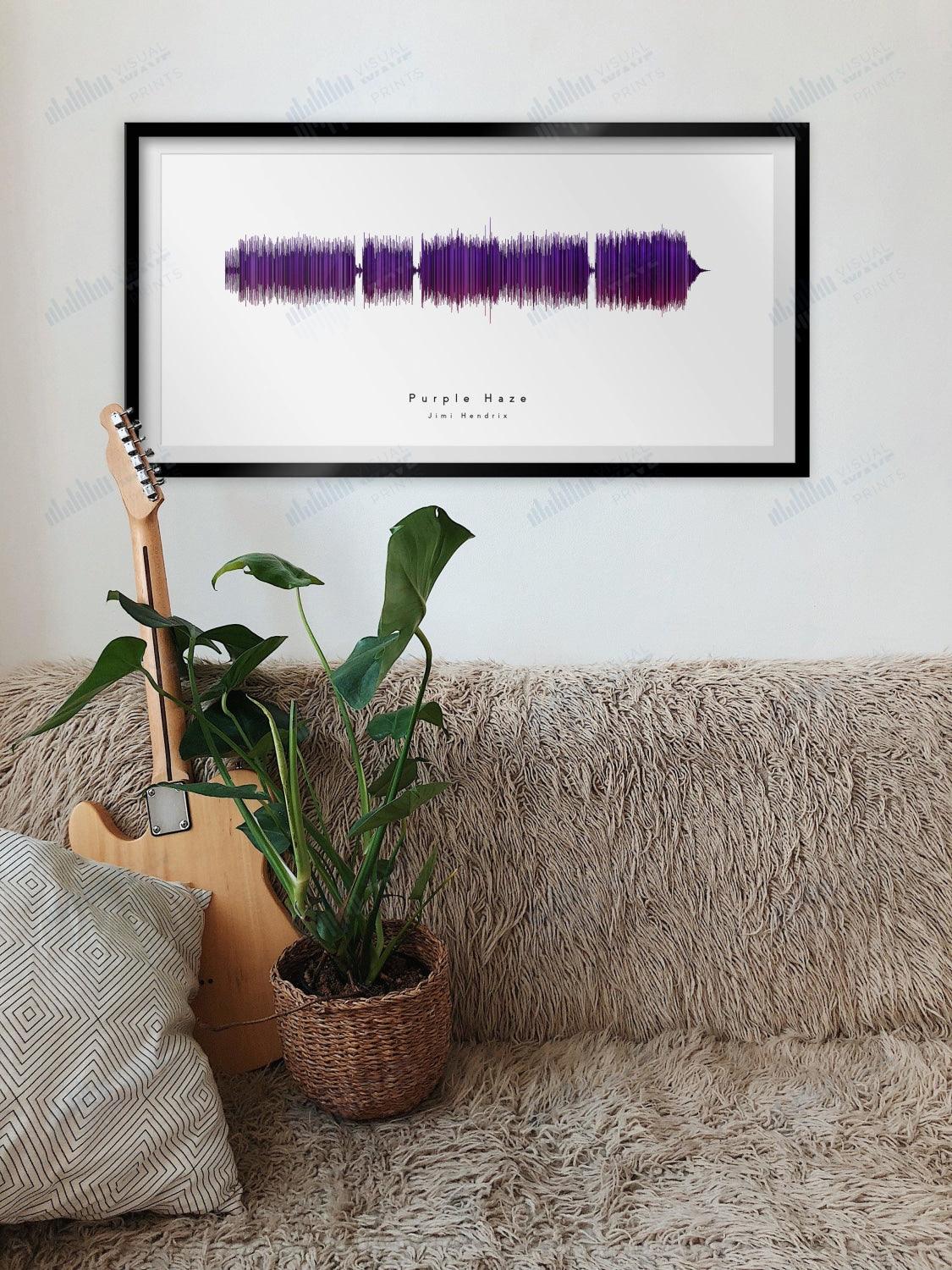 Purple Haze by Jimi Hendrix - Visual Wave Prints