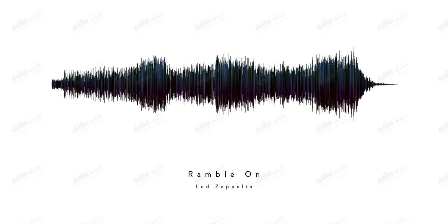 Ramble On by Led Zeppelin - Visual Wave Prints