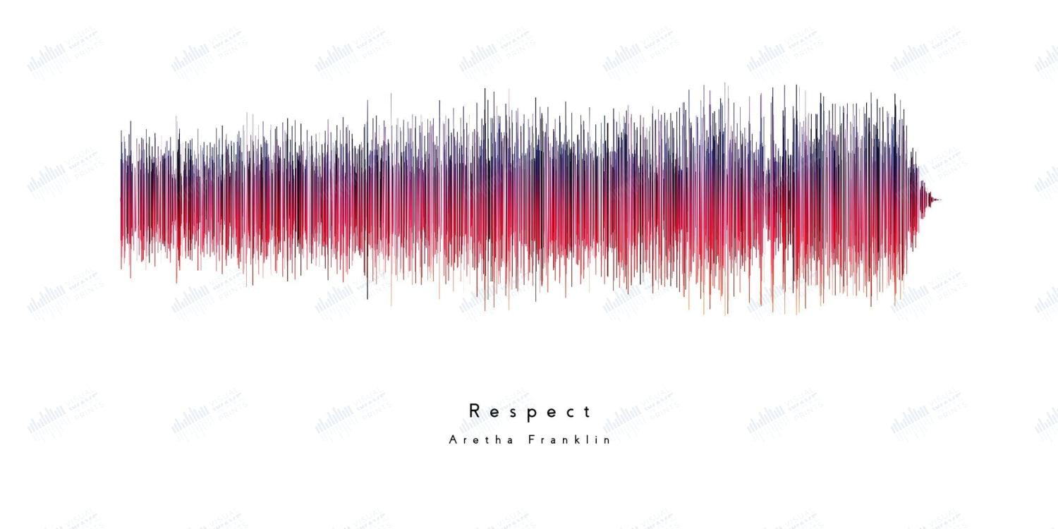 Respect by Aretha Franklin - Visual Wave Prints