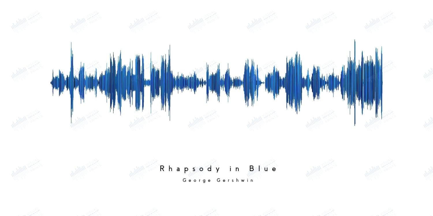 Rhapsody in Blue by George Gershwin - Visual Wave Prints