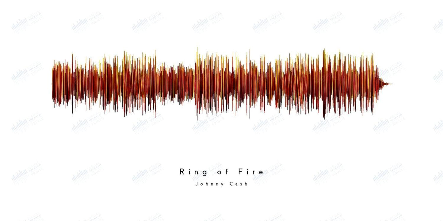 Ring of Fire by Johnny Cash - Visual Wave Prints
