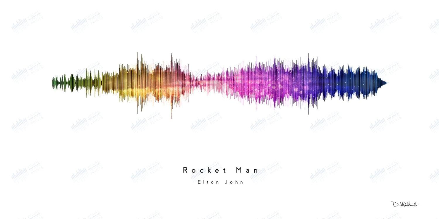 Rocket Man by Elton John - Visual Wave Prints