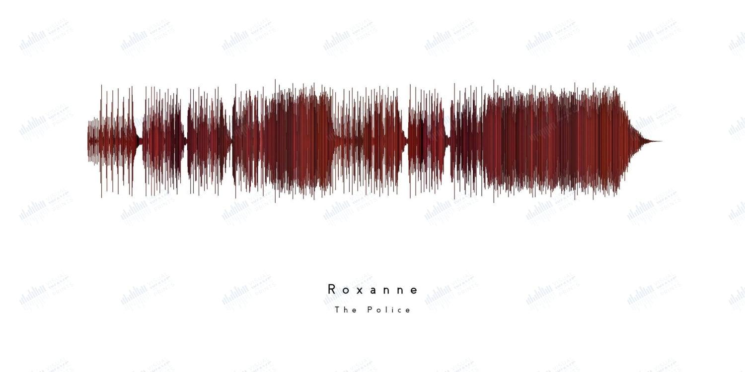 Roxanne by The Police - Visual Wave Prints