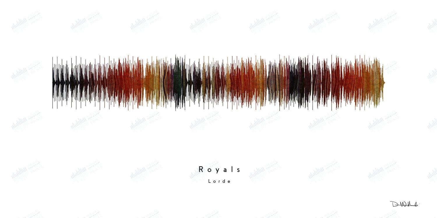 Royals by Lorde - Visual Wave Prints