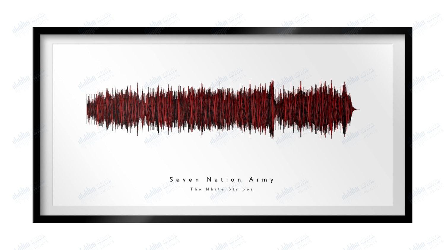 Seven Nation Army by The White Stripes - Visual Wave Prints