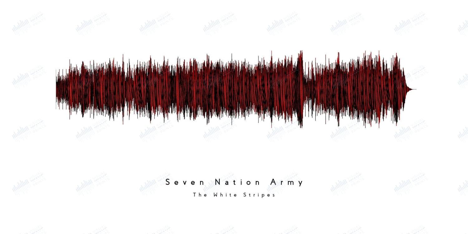 Seven Nation Army by The White Stripes - Visual Wave Prints