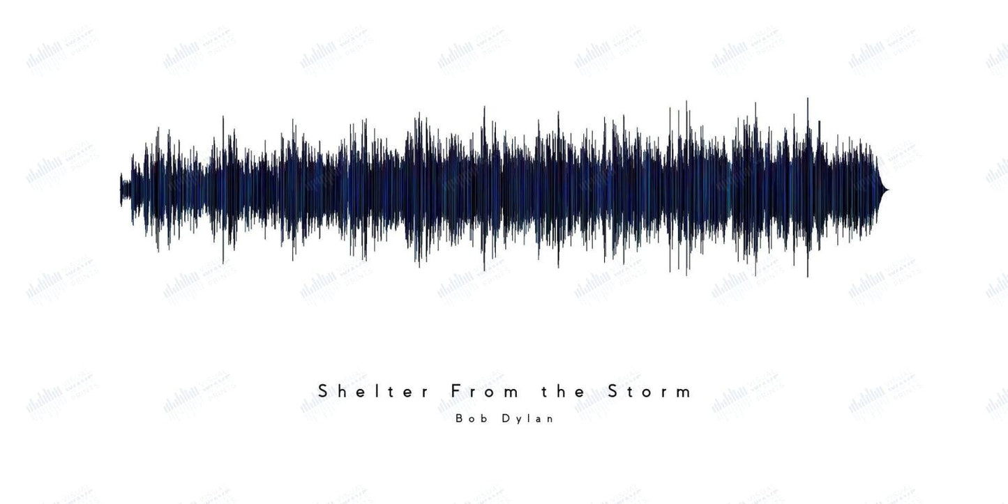 Shelter From the Storm by Bob Dylan - Visual Wave Prints