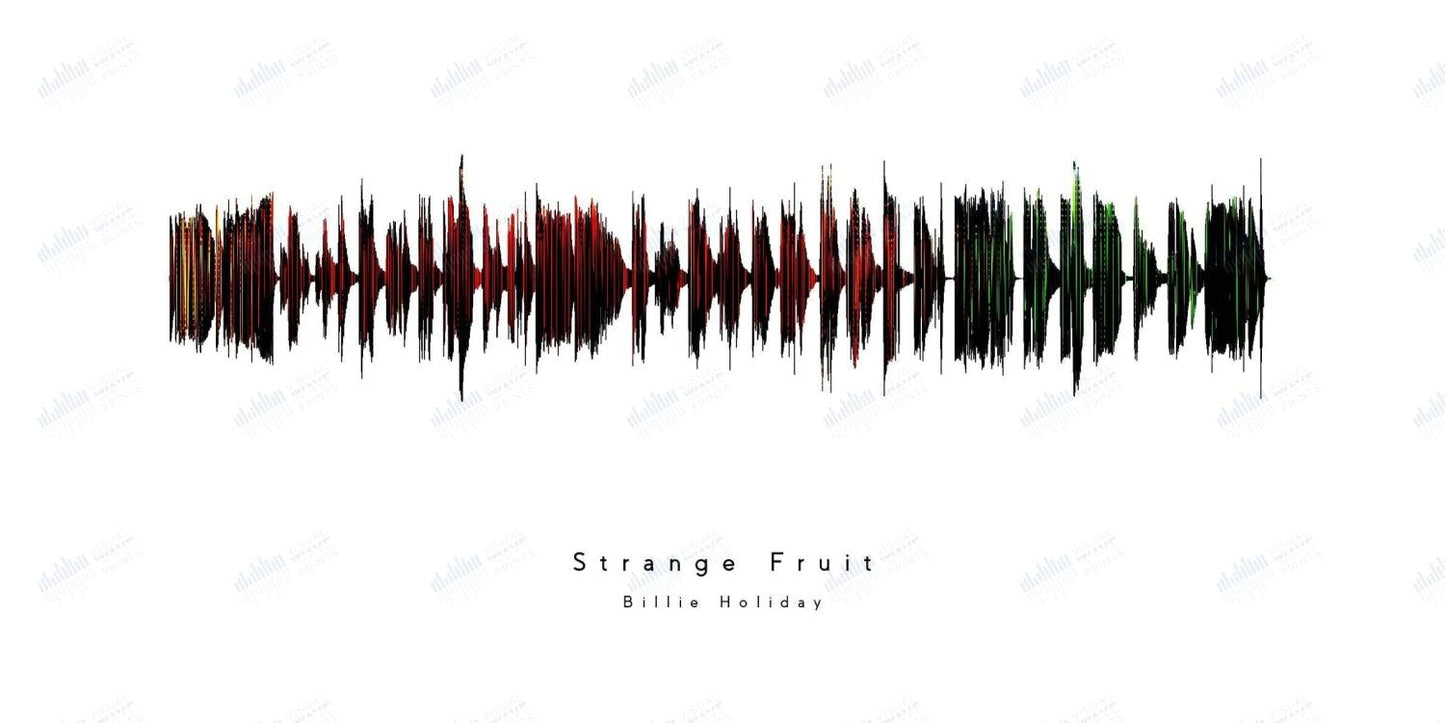 Strange Fruit by Billie Holiday - Visual Wave Prints