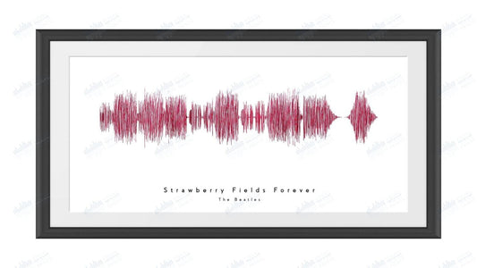 Strawberry Fields Forever by The Beatles - Visual Wave Prints
