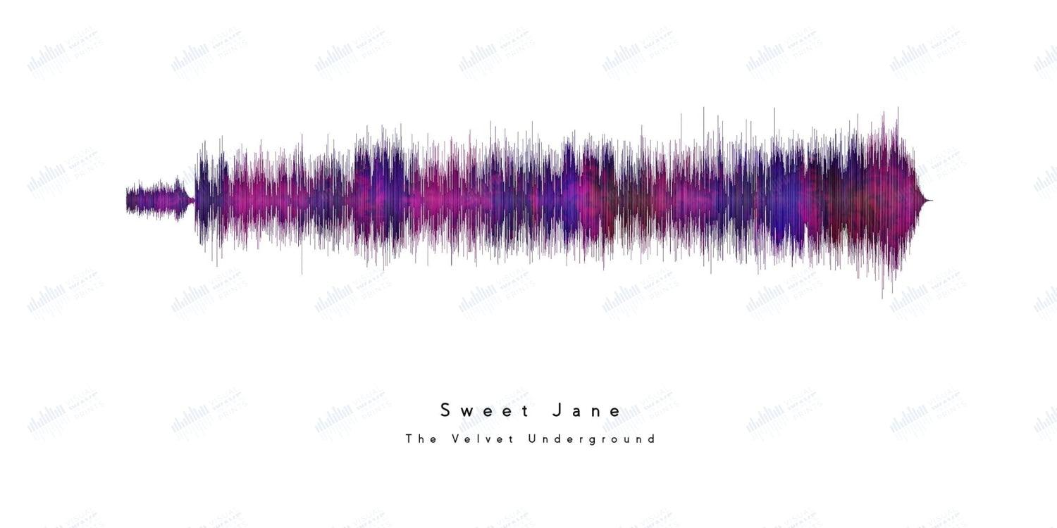 Sweet Jane by The Velvet Underground - Visual Wave Prints