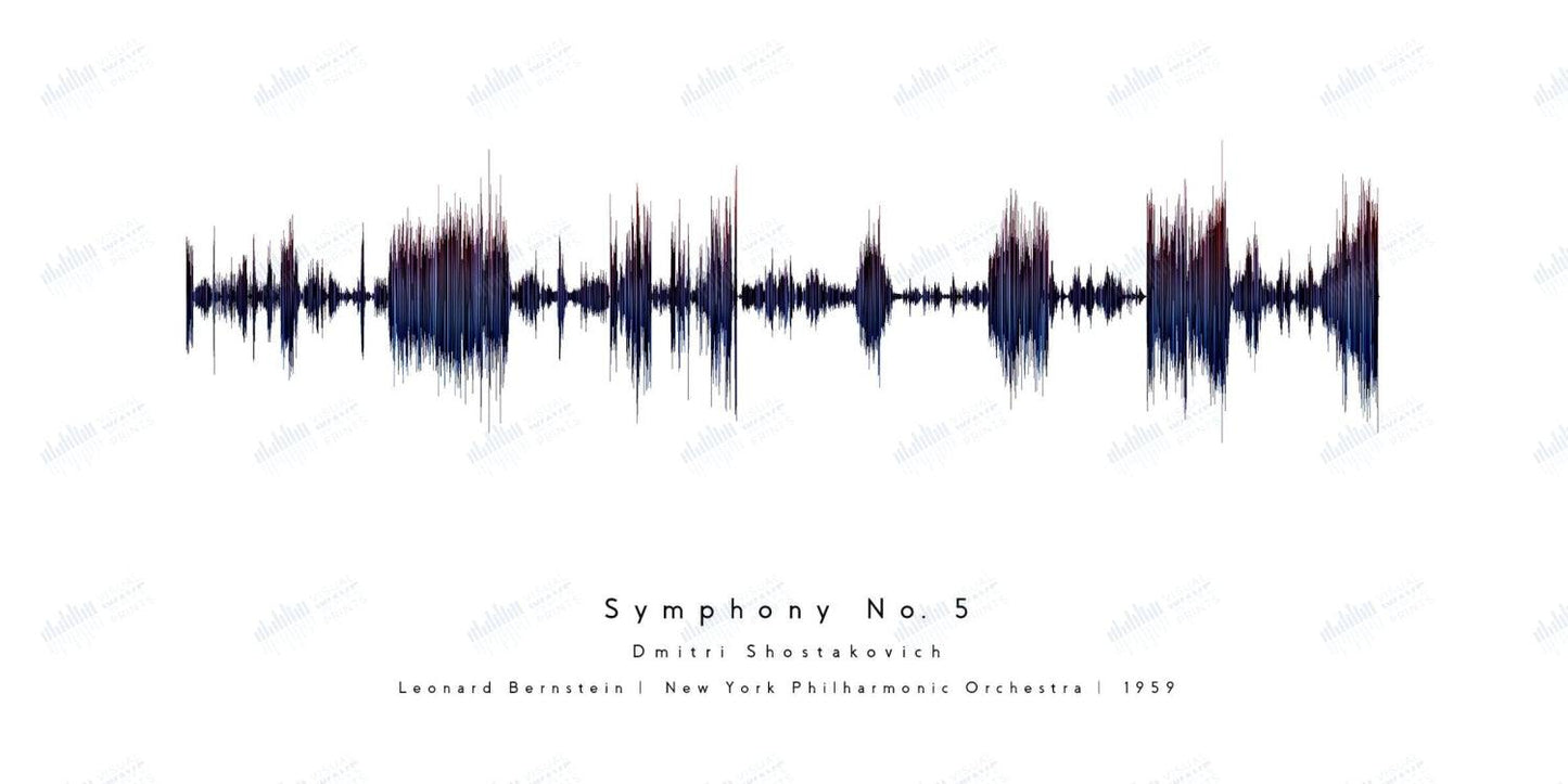 Symphony No. 5 by Dmitri Shostakovich - Visual Wave Prints