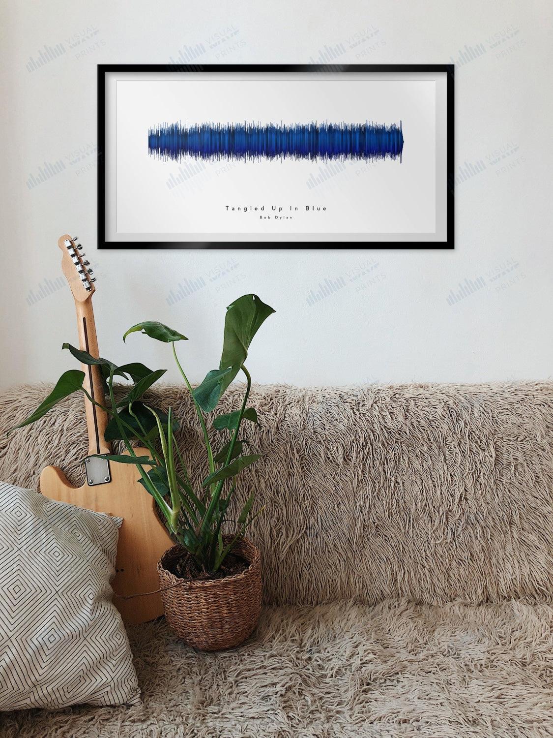 Tangled Up In Blue by Bob Dylan - Visual Wave Prints