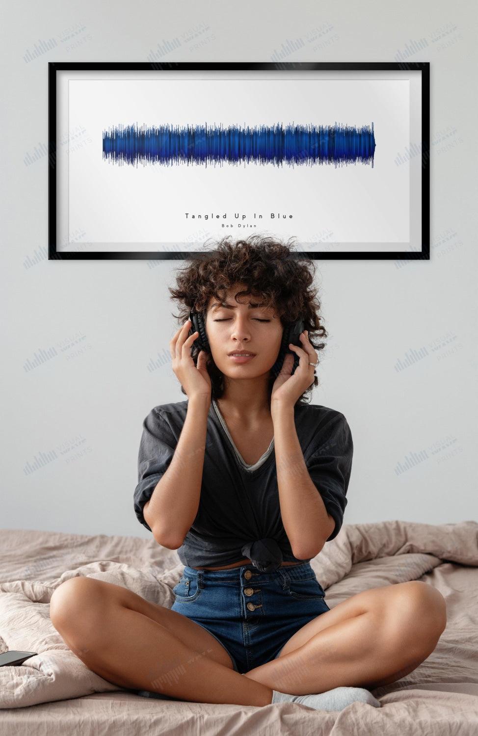 Tangled Up In Blue by Bob Dylan - Visual Wave Prints