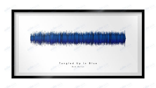 Tangled Up In Blue by Bob Dylan - Visual Wave Prints