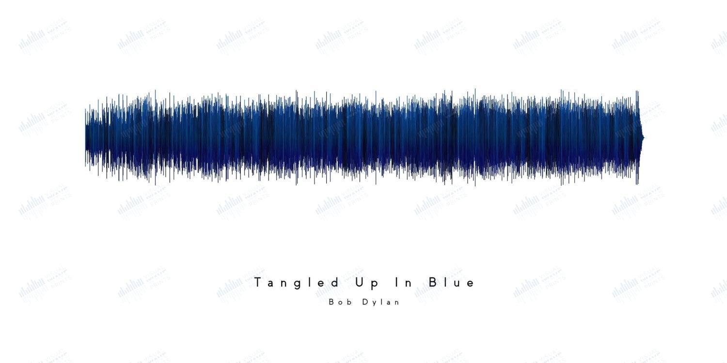 Tangled Up In Blue by Bob Dylan - Visual Wave Prints