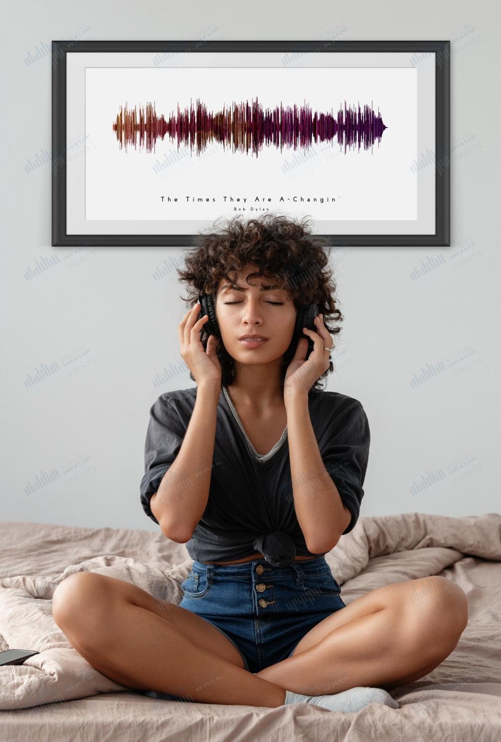The Times They Are A-Changin' by Bob Dylan - Visual Wave Prints