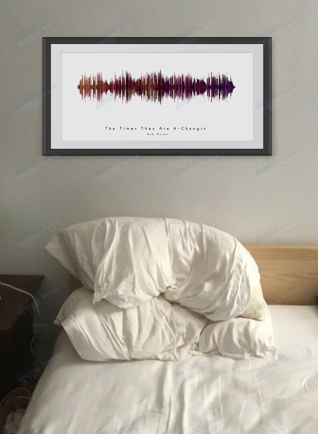 The Times They Are A-Changin' by Bob Dylan - Visual Wave Prints