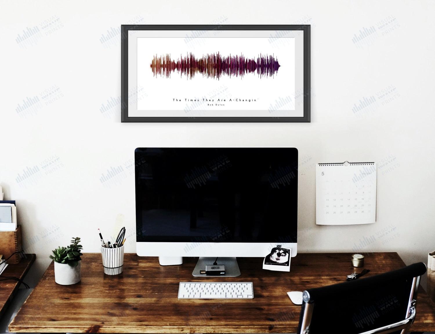 The Times They Are A-Changin' by Bob Dylan - Visual Wave Prints