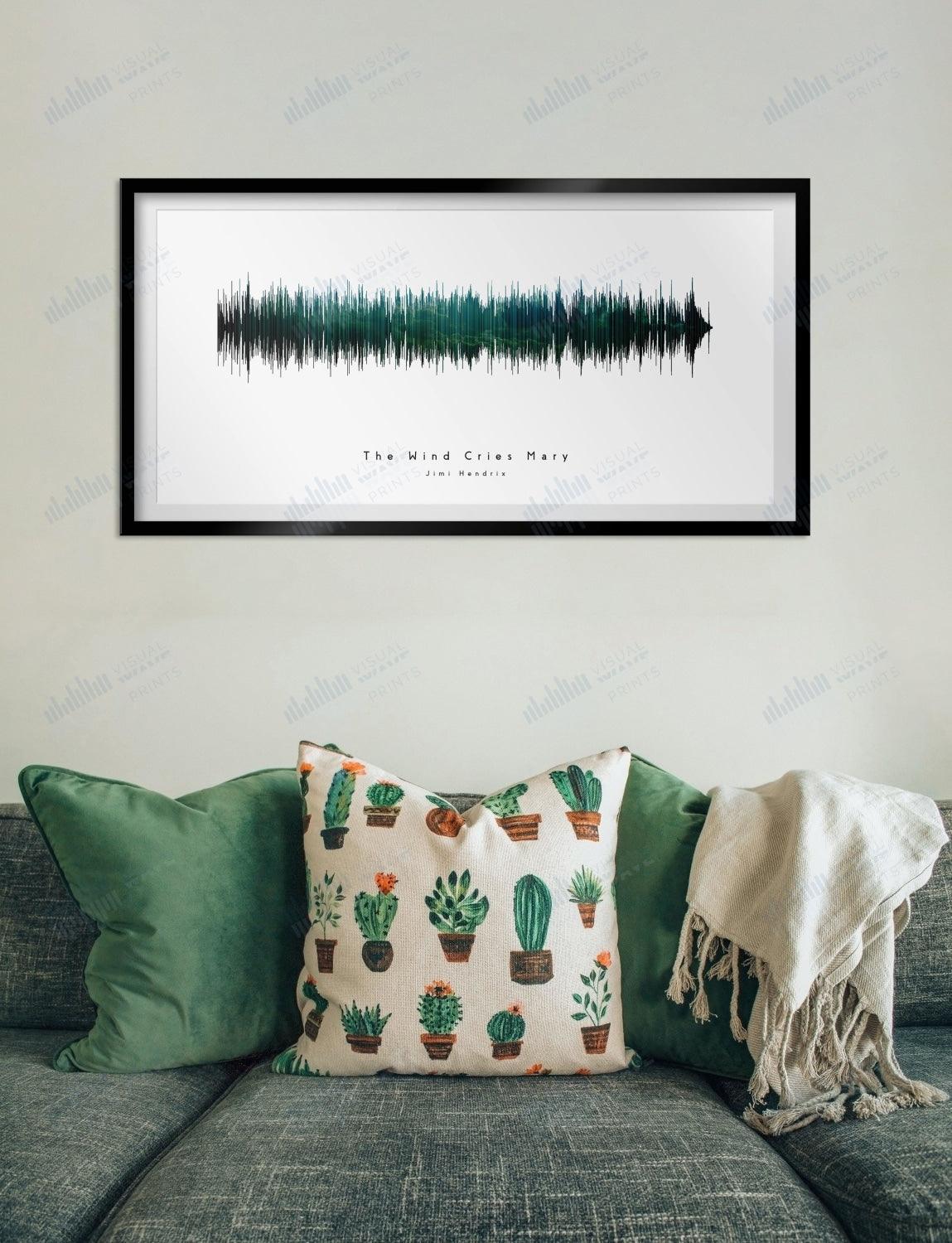 The Wind Cries Mary by Jimi Hendrix - Visual Wave Prints