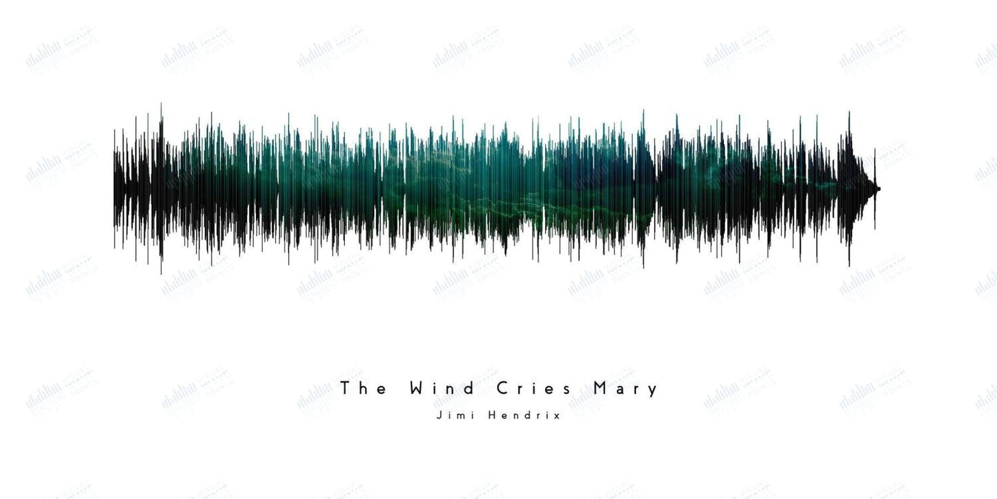 The Wind Cries Mary by Jimi Hendrix - Visual Wave Prints