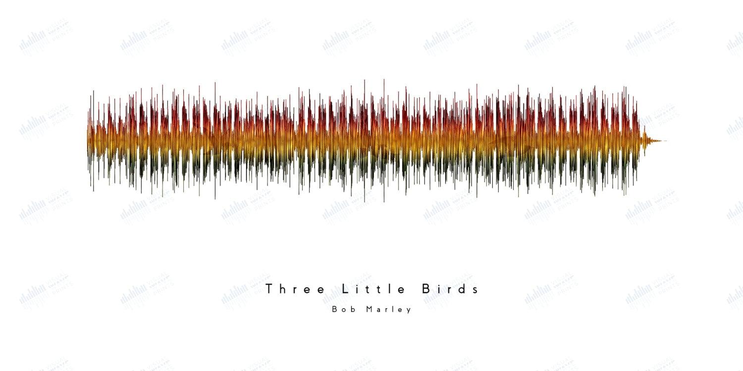 Three Little Birds by Bob Marley - Visual Wave Prints