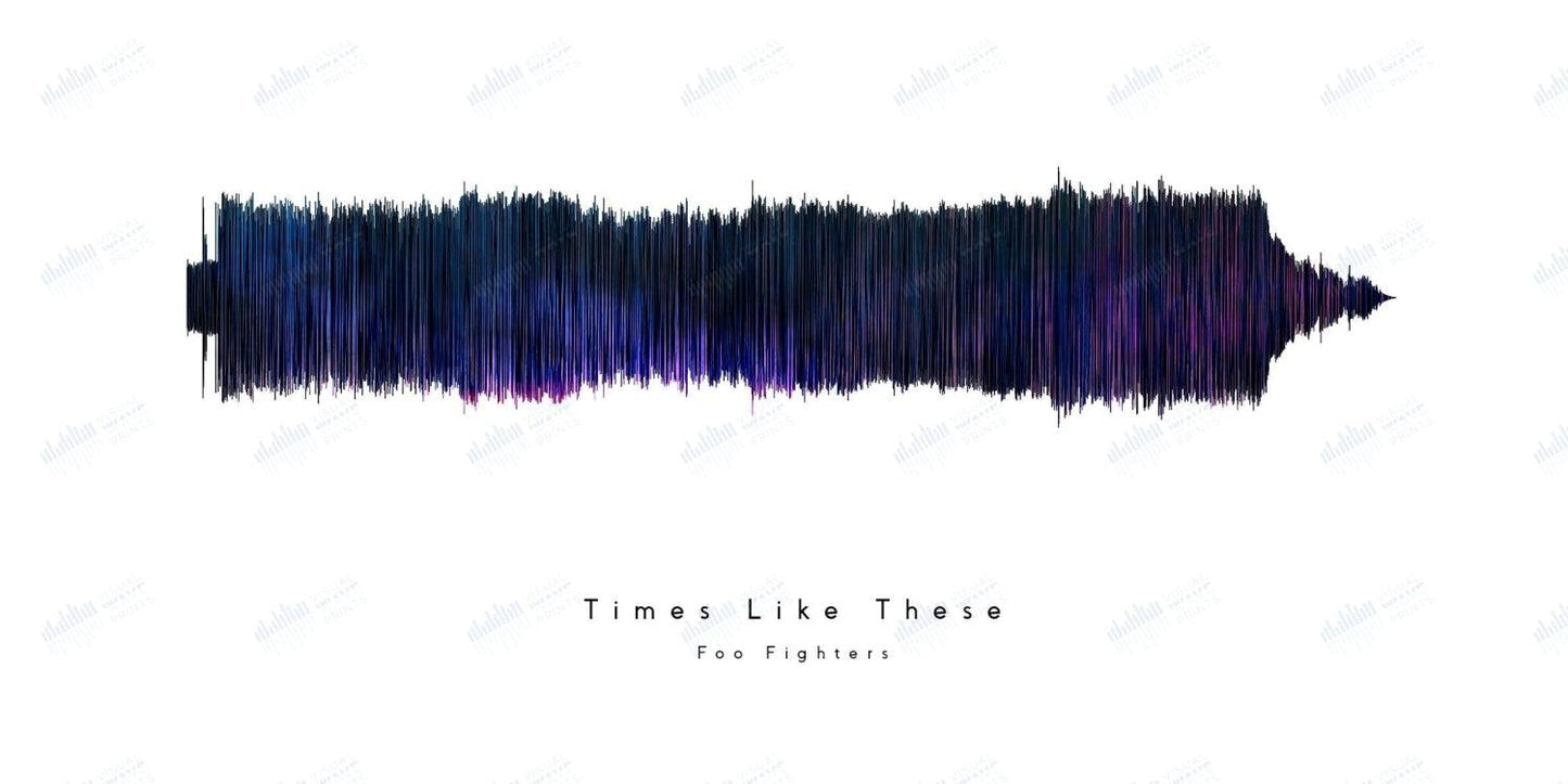 Times Like These by Foo Fighters - Visual Wave Prints