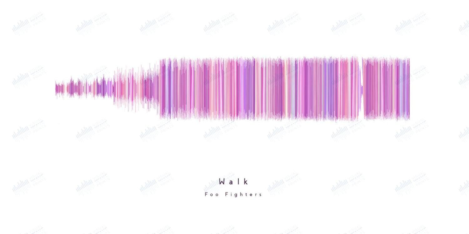 Walk by Foo Fighters – Visual Wave Prints