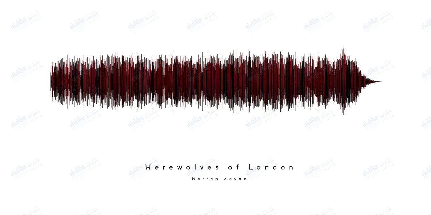 Werewolves of London by Warren Zevon - Visual Wave Prints