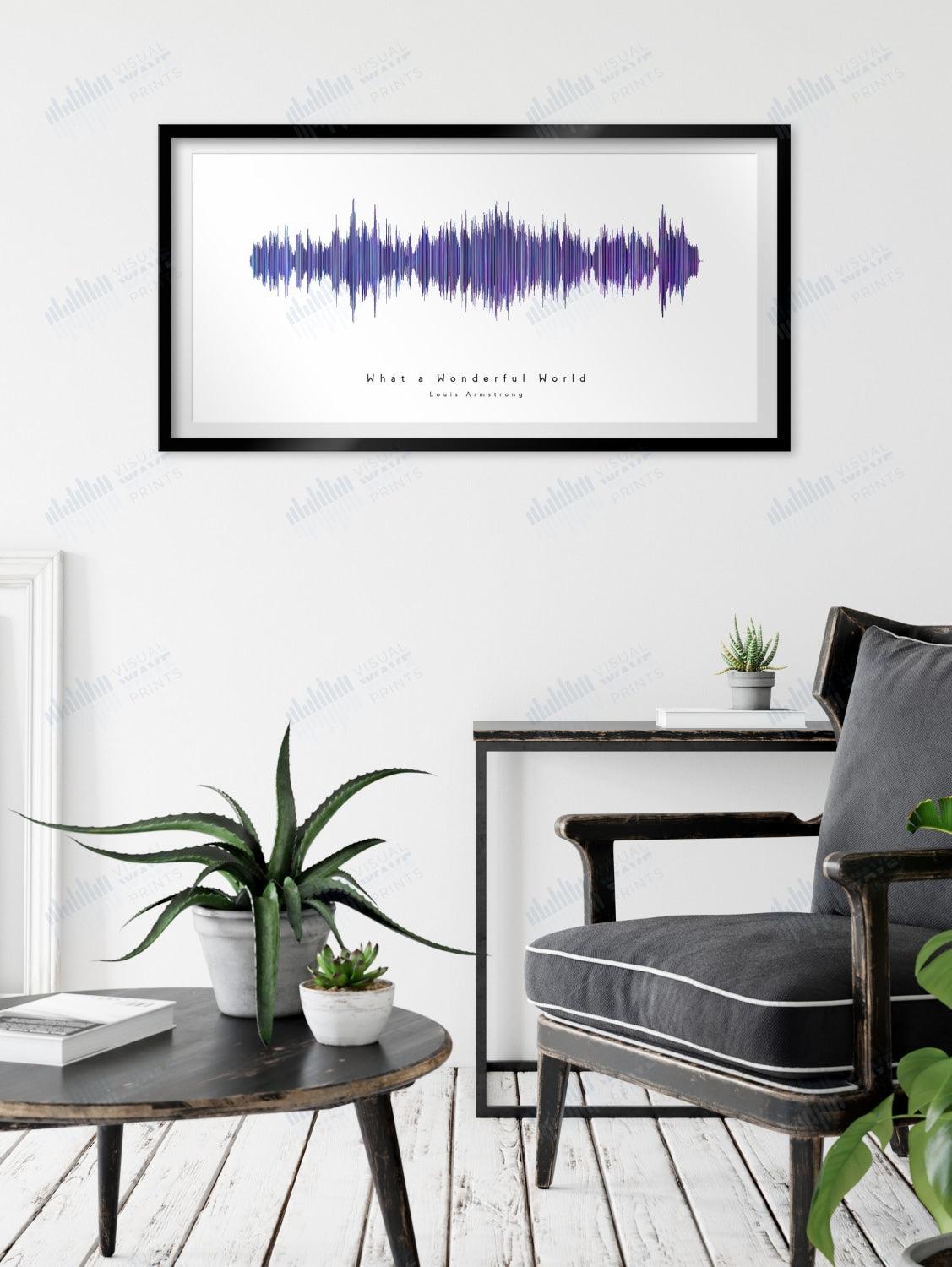 What a Wonderful World by Louis Armstrong - Visual Wave Prints