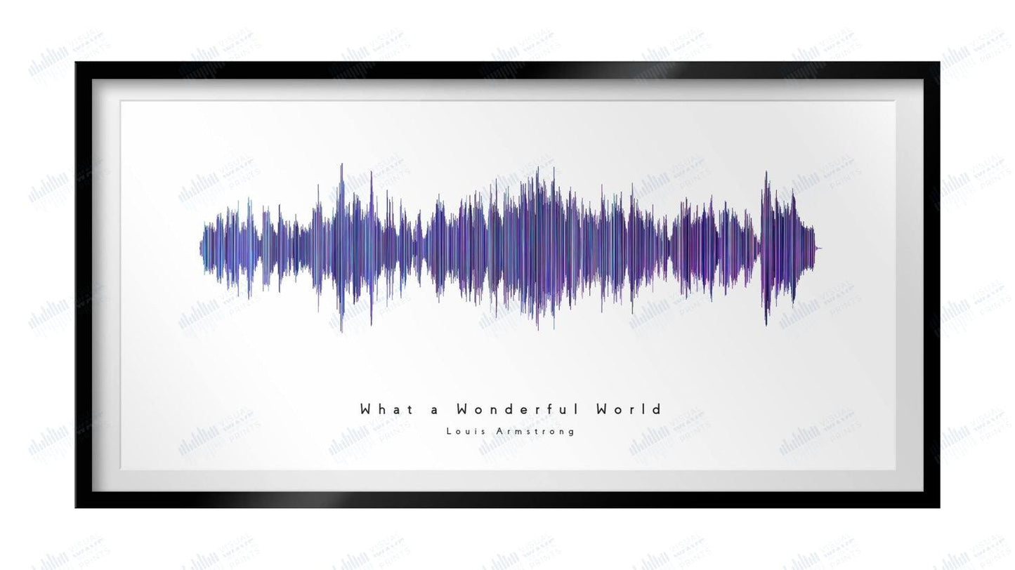 What a Wonderful World by Louis Armstrong - Visual Wave Prints