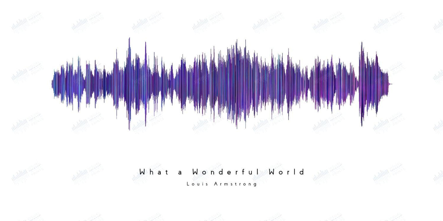 What a Wonderful World by Louis Armstrong - Visual Wave Prints