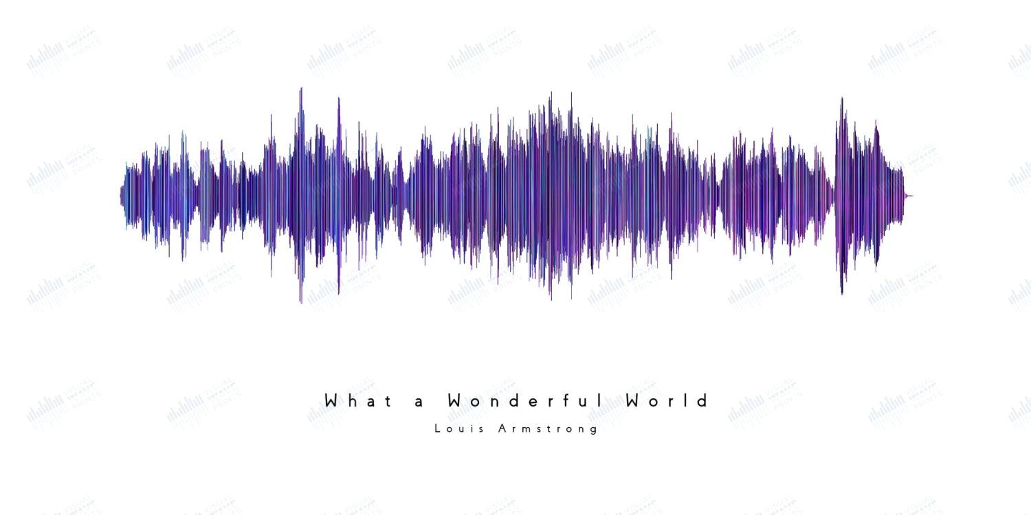 What a Wonderful World by Louis Armstrong - Visual Wave Prints