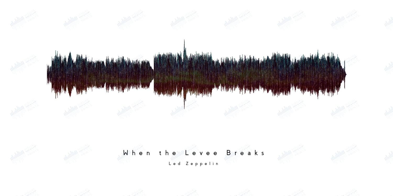 When the Levee Breaks by Led Zeppelin - Visual Wave Prints